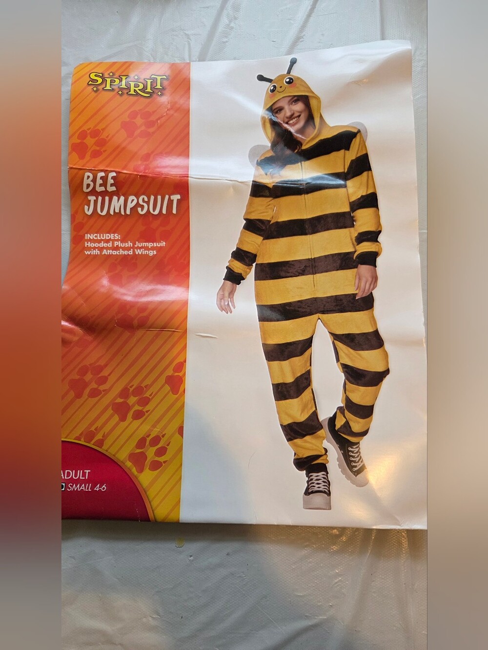 Spirit Bee Stripe Hooded Jumpsuit - Yellow & Black